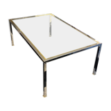 Coffee table brass and silver