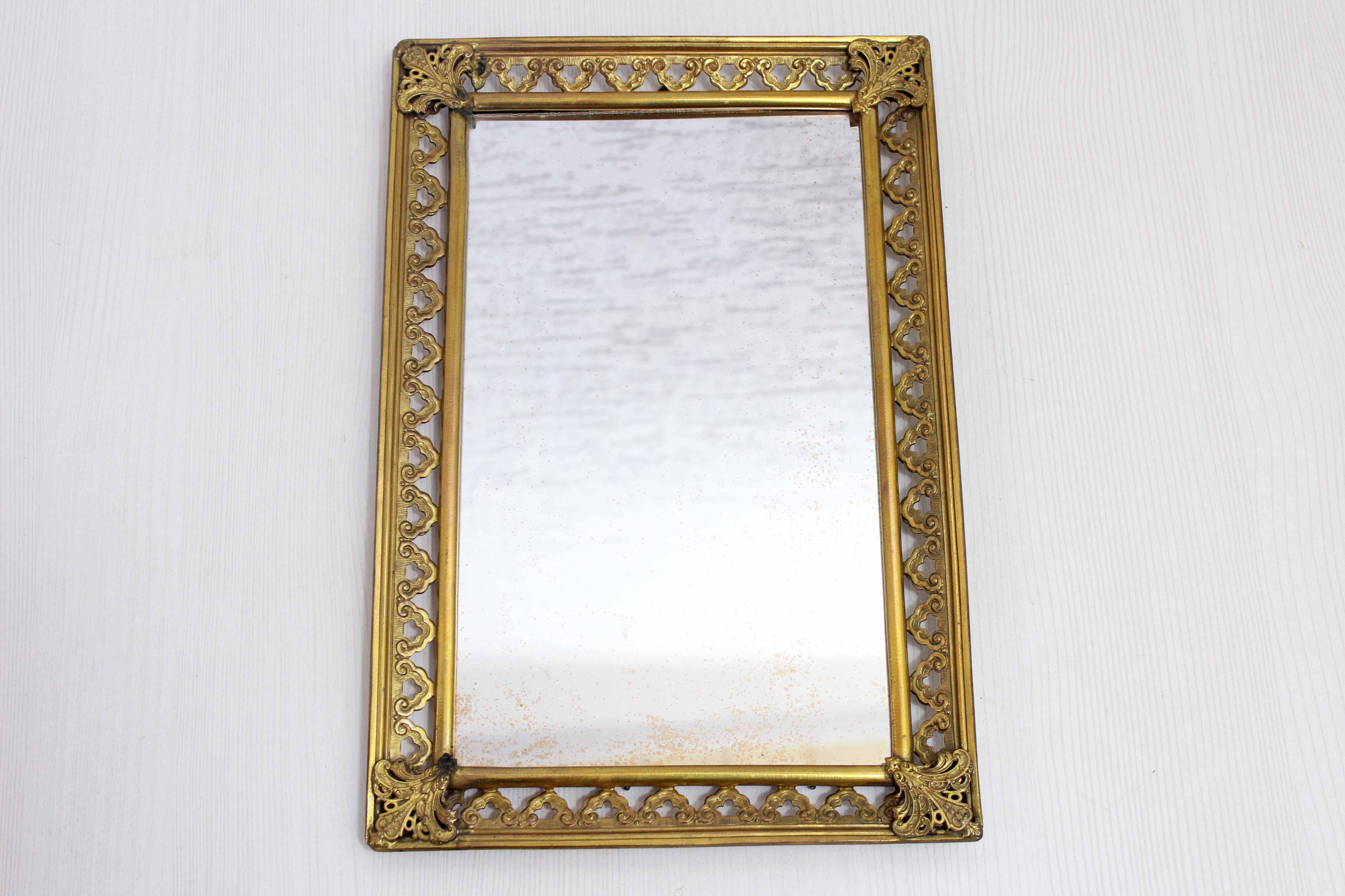 Miroir en laiton des années 60
