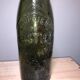 Lot of old blown glass beer bottles with marking
