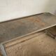 Vintage industrial gray metal dining table 1950