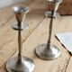 Pair of vintage silver-plated candlesticks