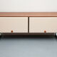 1970s sideboard room-devider in metal and teak
