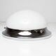 Opaline and chrome ceiling light  60s