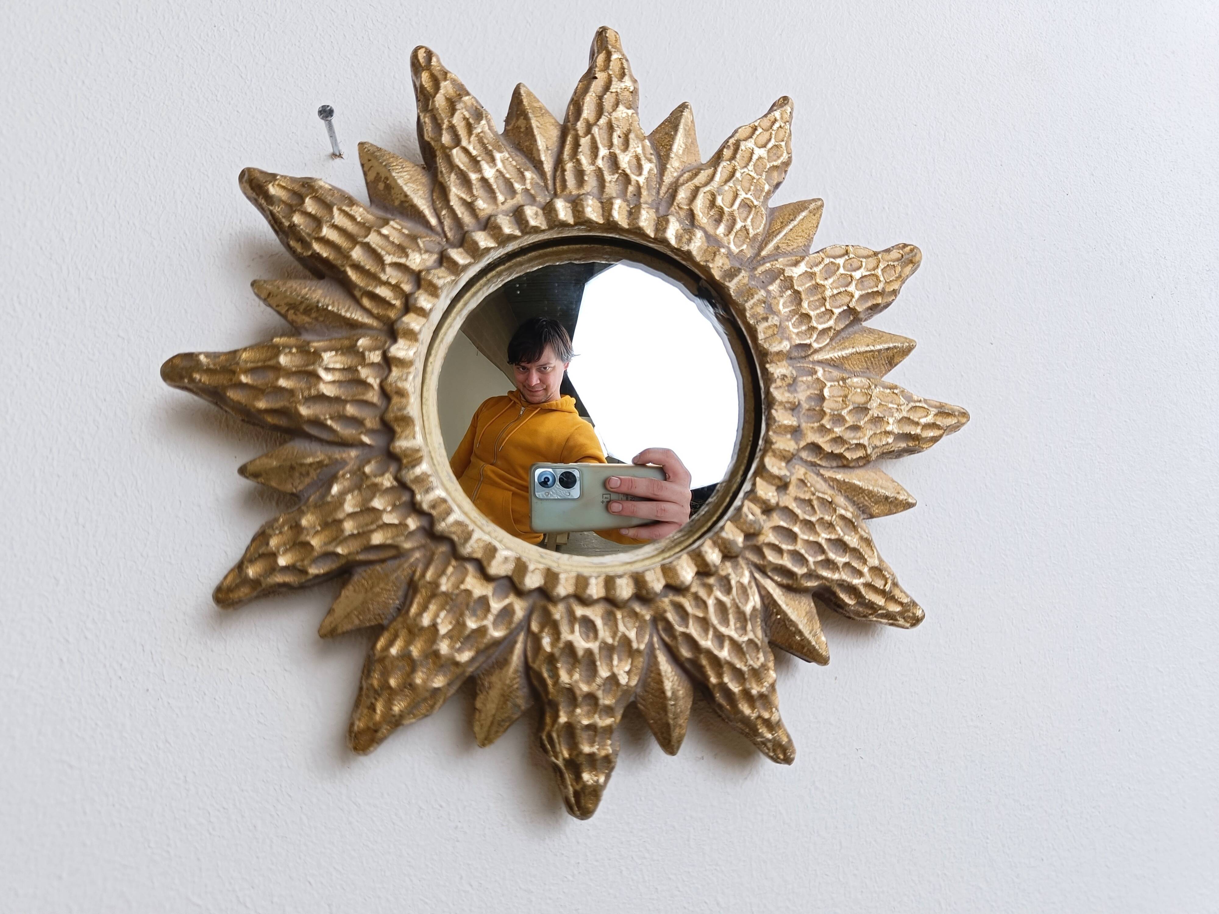 Vintage sunburst mirror, 1960s