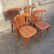Lot de 4 Chaises bistrot vintage, chaise vintage, chaise de salle à manger - chaise bistrot vintage rétro