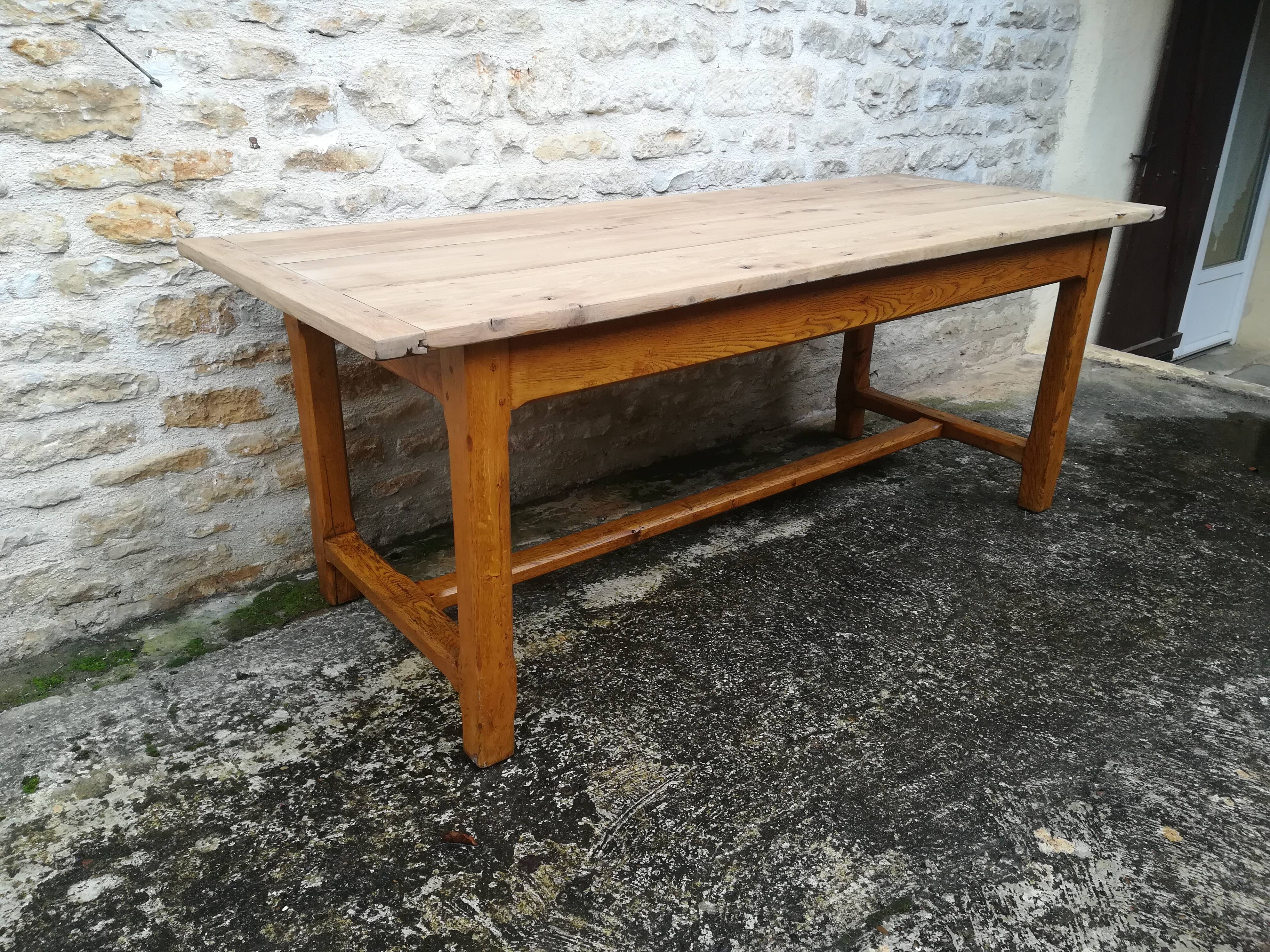 Oak farmhouse table