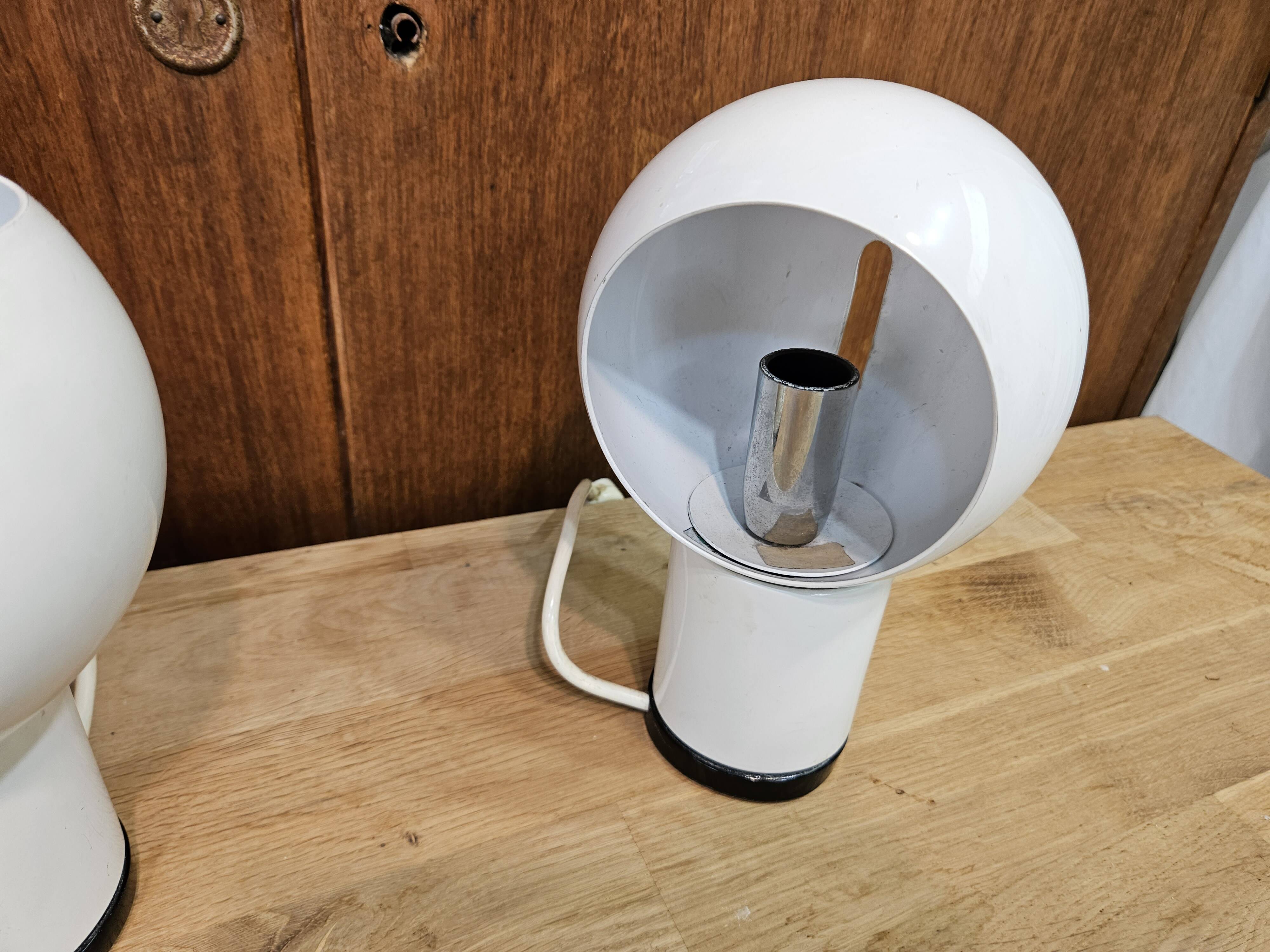 Pair of Italian design bedside lamps 1970 Valenti