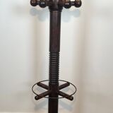 Portemanteau brutaliste en chêne sculpté de Charles Dudouyt