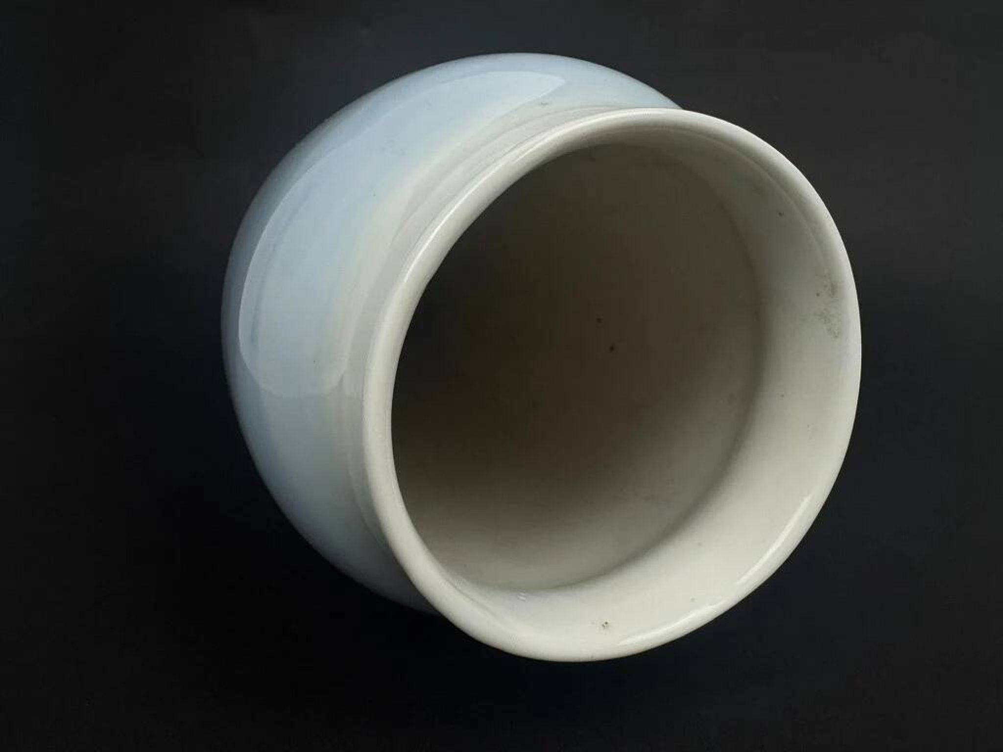 Copenhagen porcelain vase, hand-painted winter decoration, circa 1900-1920.