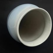 Copenhagen porcelain vase, hand-painted winter decoration, circa 1900-1920.