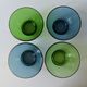 Set of 4 Vereco France bowls in colored glass