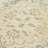 Handwoven anatolian beige carpet 174 cm x 294 cm