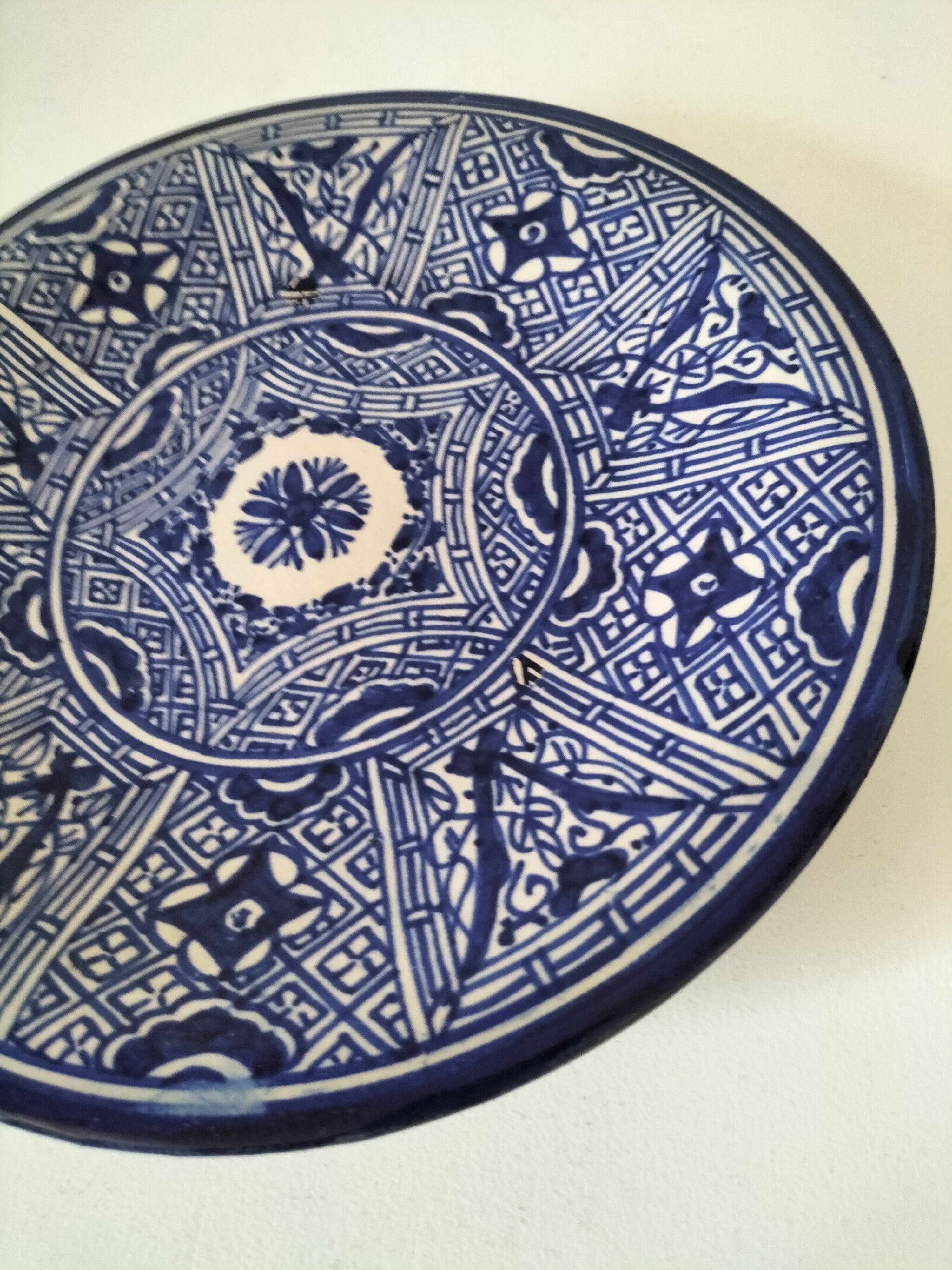 Moroccan glazed earthenware bowl