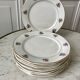 10 flat plates Digoin Sarreguemines model small flowers 50s