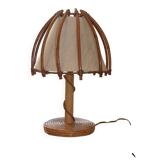 Louis Sognot rattan lamp, 1950s-60s