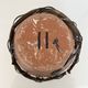 Decorative pot holder in wrought iron and wood
