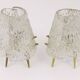 Pair of mid-century brass and textured glass table lamps, Austria, 1950s