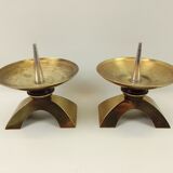 Pair of brass candlesticks
