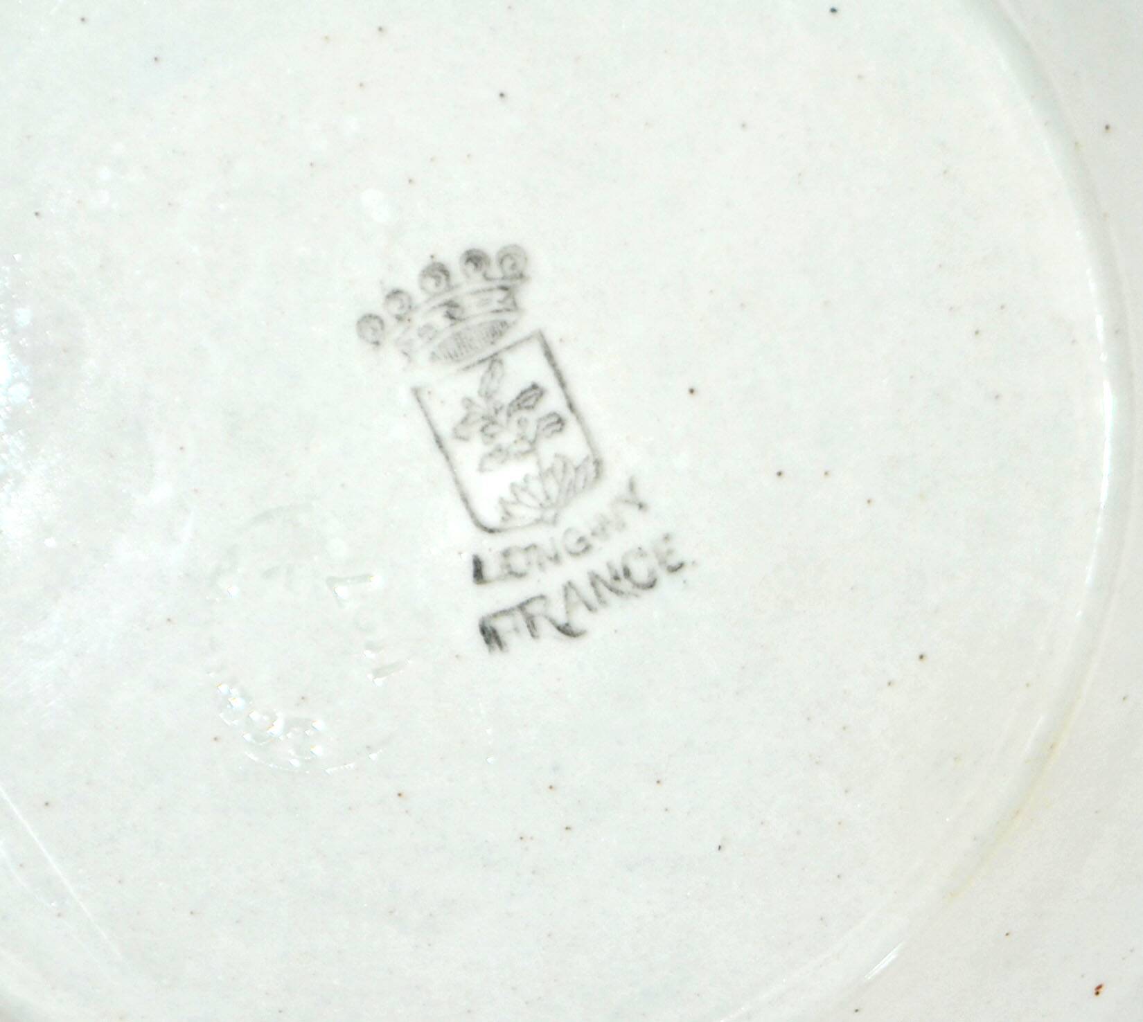 ART DECO mounted plate, Longwy earthenware footed bowl, 1920-1930