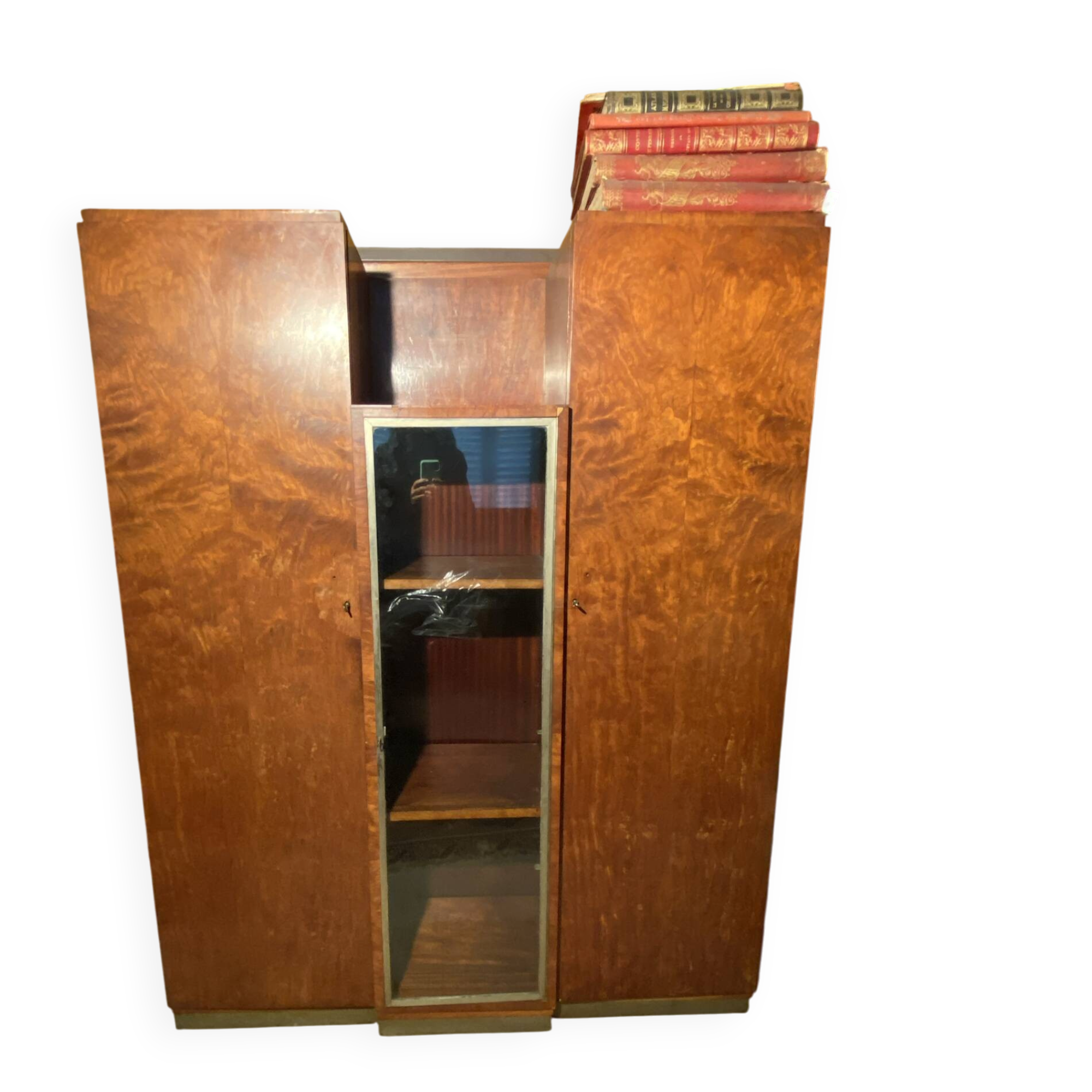 Antique wooden wardrobe, Art Deco style