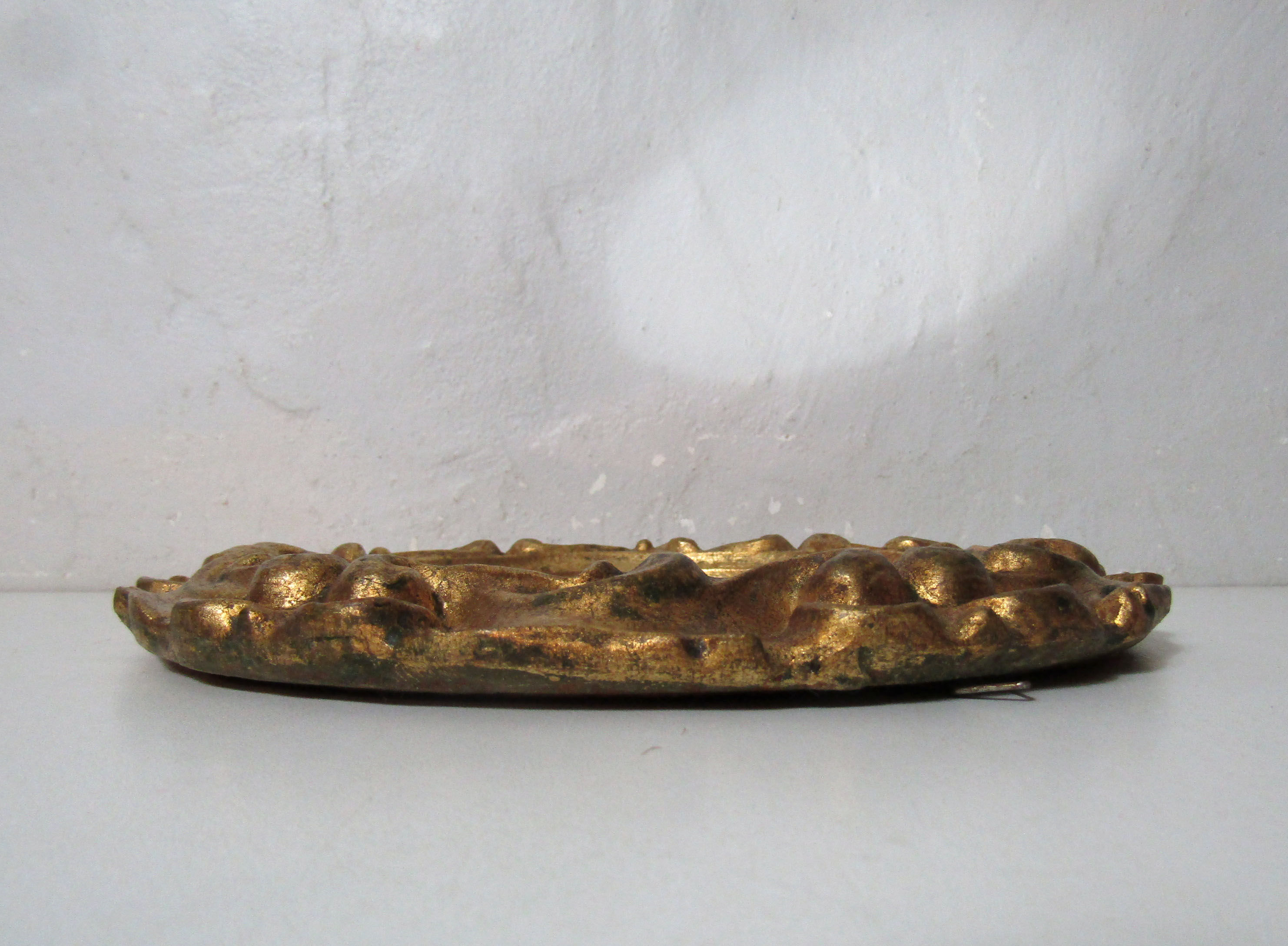 Miroir en résine or 23cm