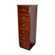 Dutch Industrial Mahogany Apothecary Cabinet, Mid-20th Century