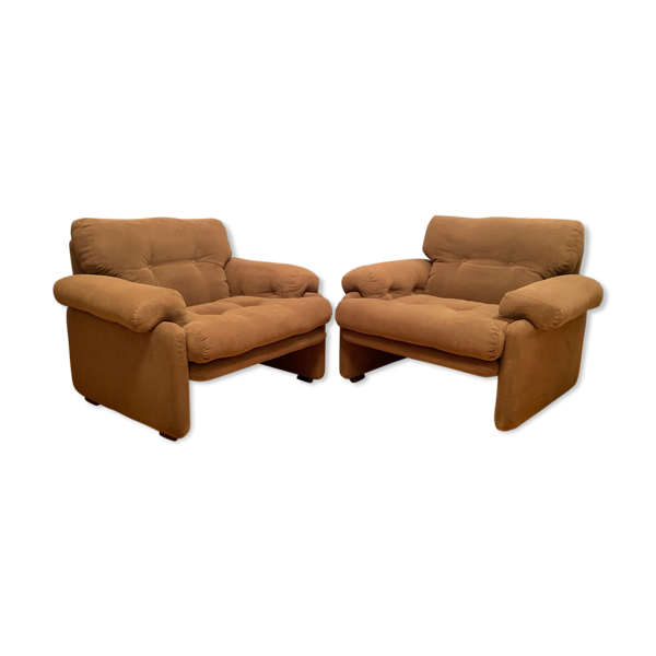 Paire de fauteuils Coronado, conçus par Tobia Scarpa, C&B Italia, années 1960