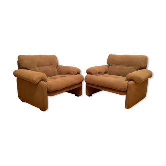 Pair of Coronado armchairs, designed by Tobia Scarpa, C&B Italia, 1960s