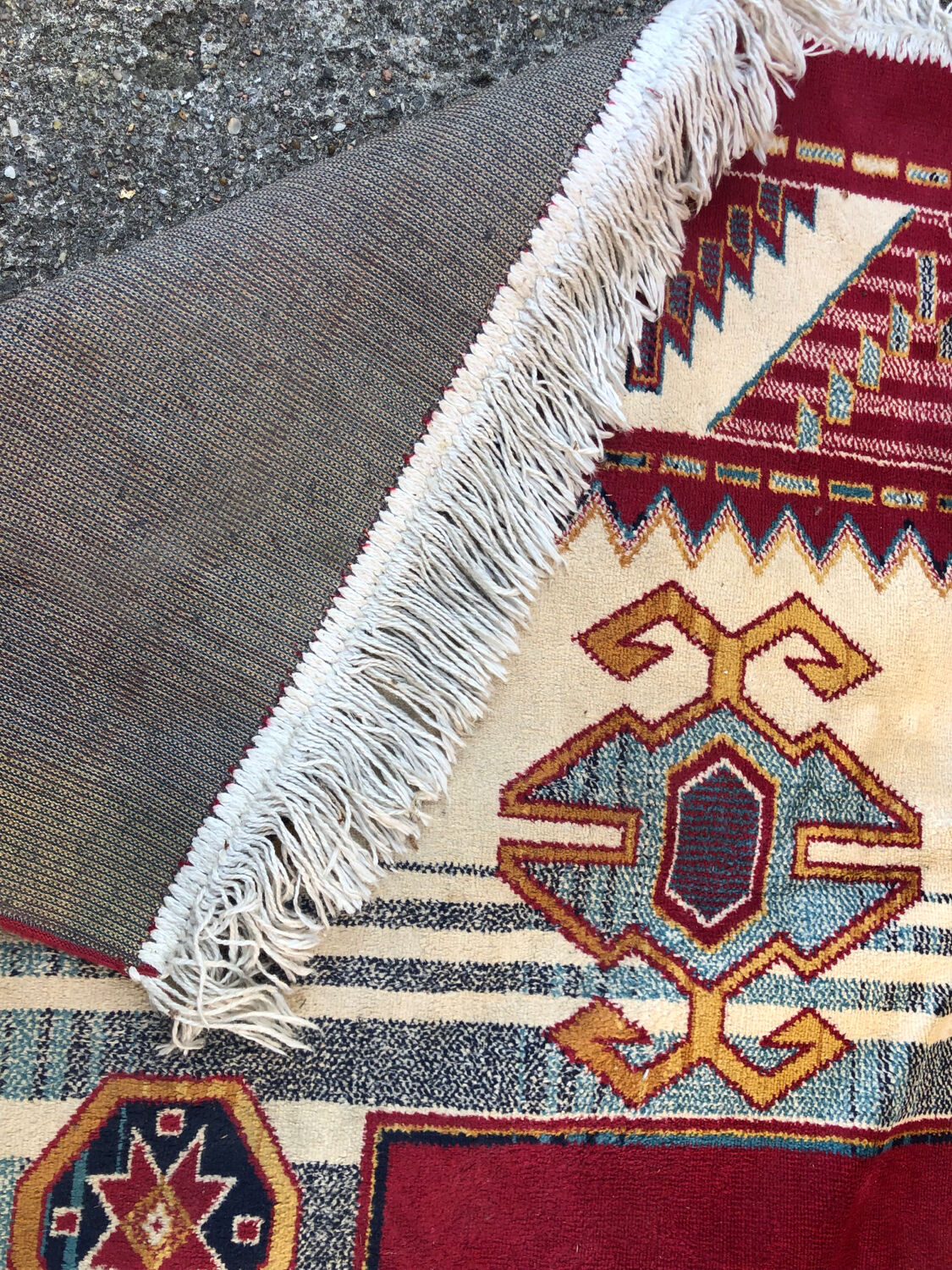 Patterned Kilim rug