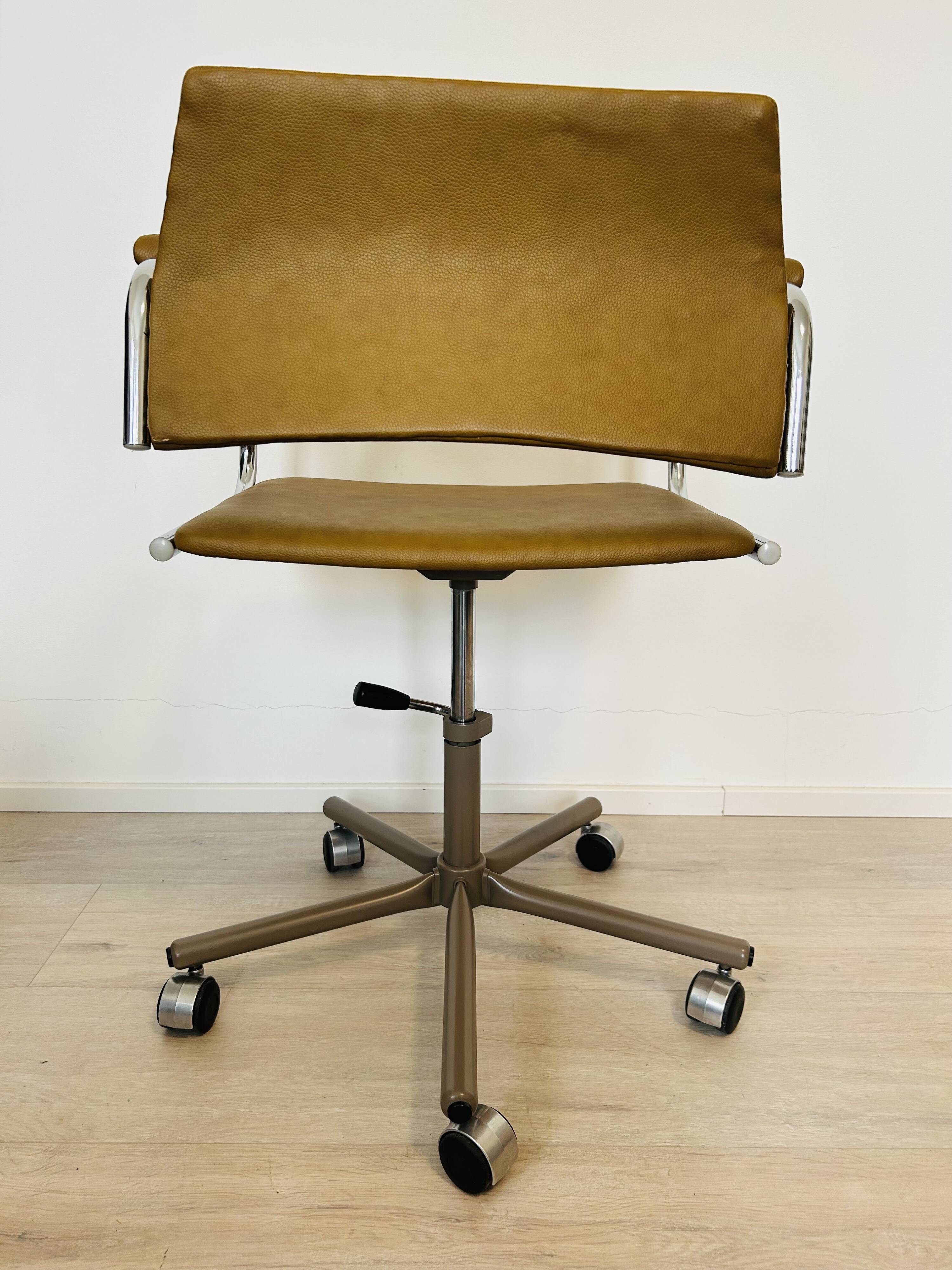 Vintage Mustard Office Chair Model K-380 from Kovona 1970’s