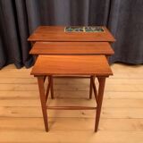 A set of three side tables, Denmark, 1960s