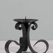 Vintage wrought iron chandelier for large candle.