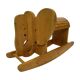 Vintage Swedish design Wooden Rocking Elephant jr  80's design