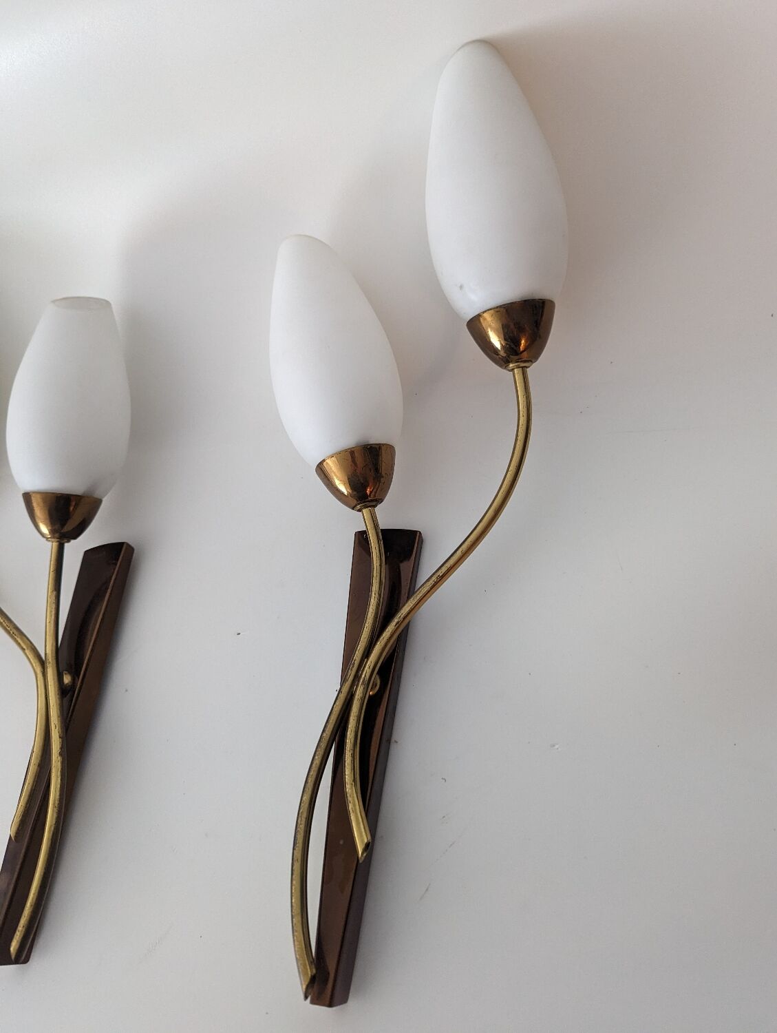 Pair wall lamp hollywood regency style