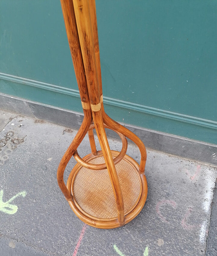 Rattan parrot coat rack, 1960