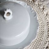 Vintage white porcelain butter bell