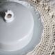 Vintage white porcelain butter bell