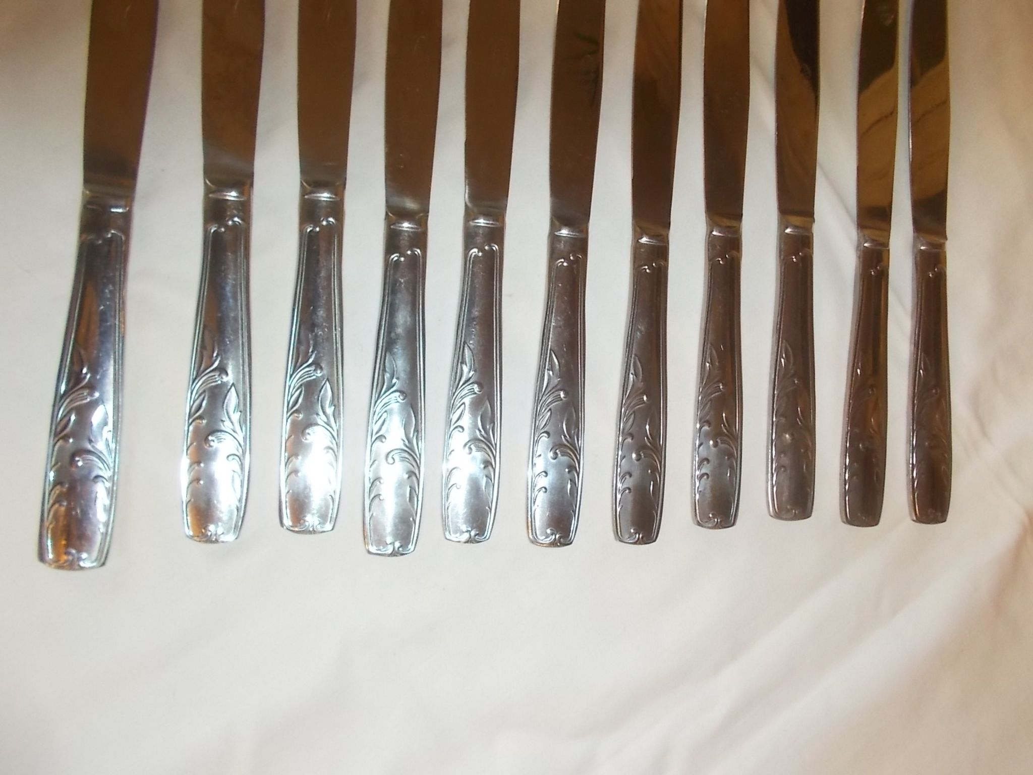 Lot of 11 stainless steel knives France
