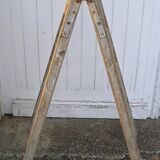 Old wooden painter ladder