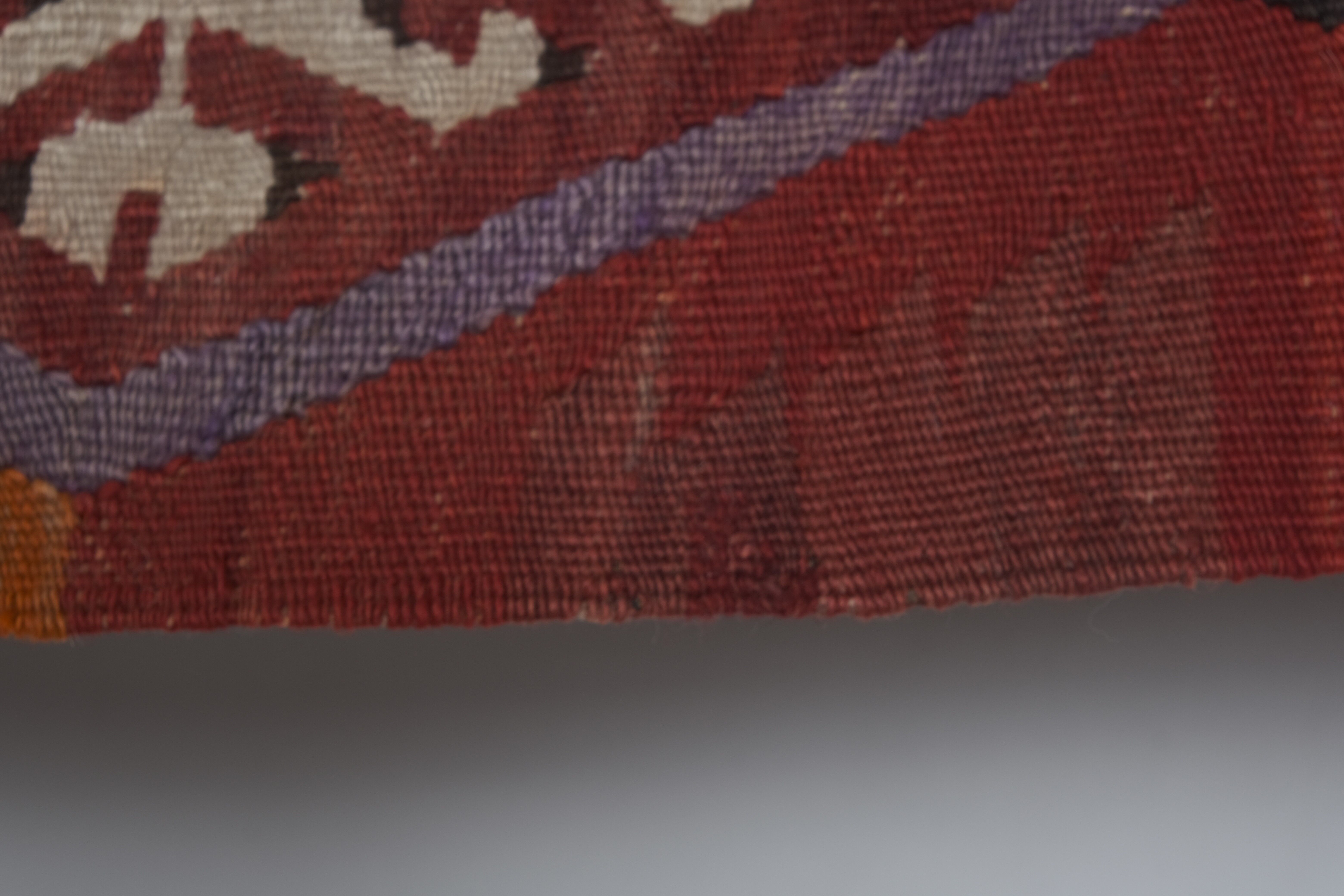 Vintage Turkish rug from Oushak, hand-woven 115x375 cm