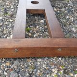 Stretchable garden dining table in solid teak