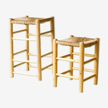 Straw stools and wooden Bohemian spirit