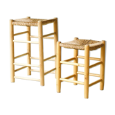 Straw stools and wooden Bohemian spirit