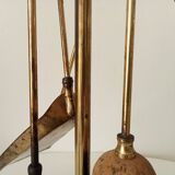 Old brass fireplace servant