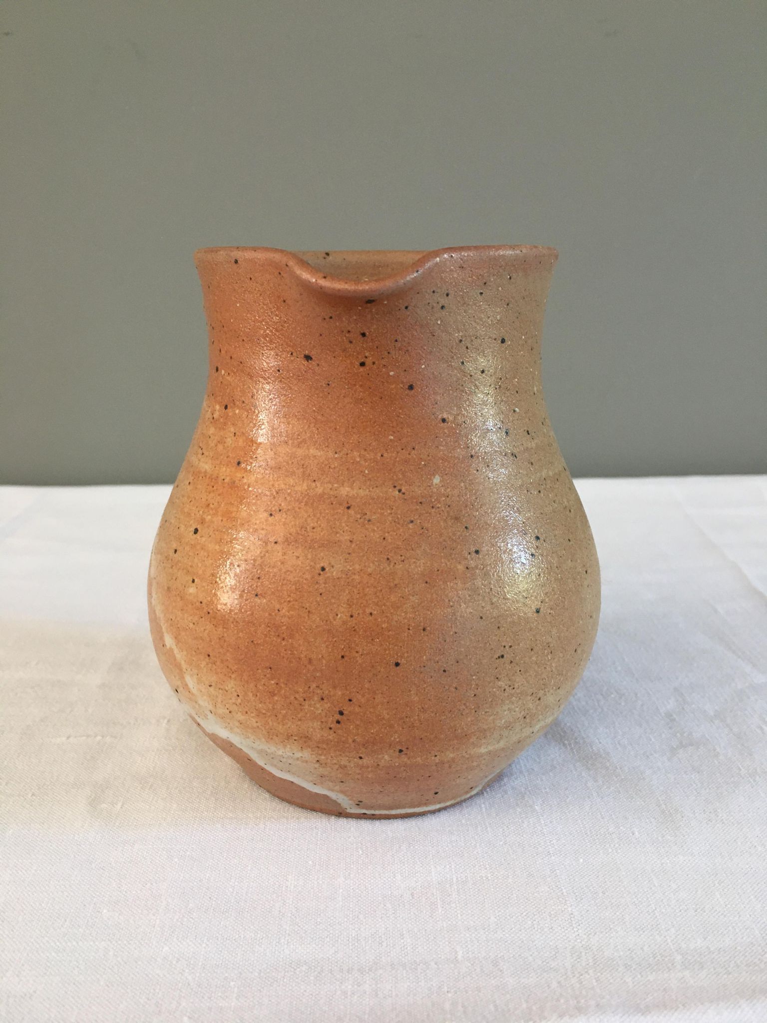 Vintage enamelled stoneware carafe