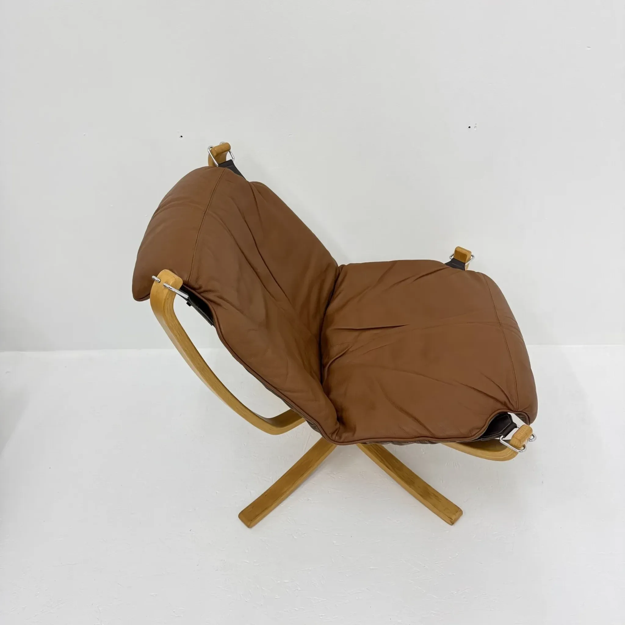 Falcon leather lounge chair by Sigurd Ressel for Vatne Møbler, 1970s