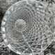Vase vintage transparent glass diamond tips