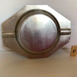 Old empty ashtray octagon stainless steel Libbrecht