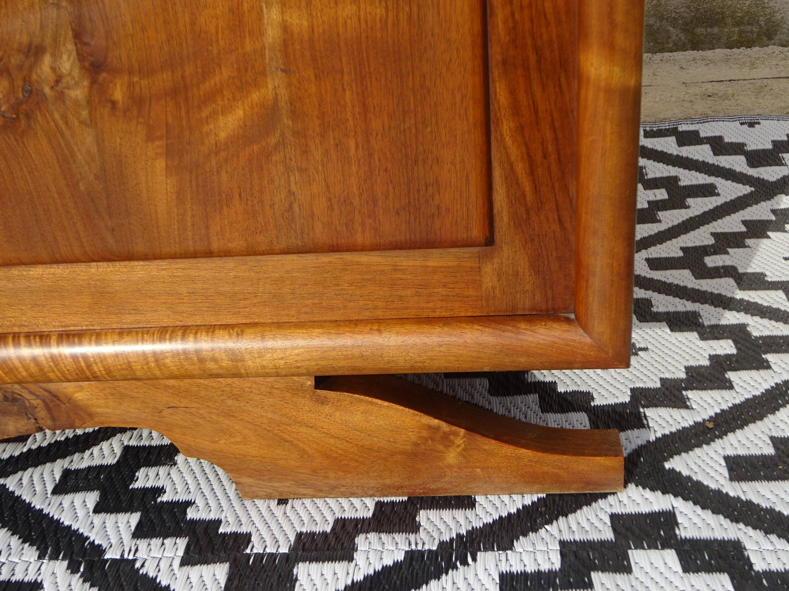 Walnut buffet with black marble top