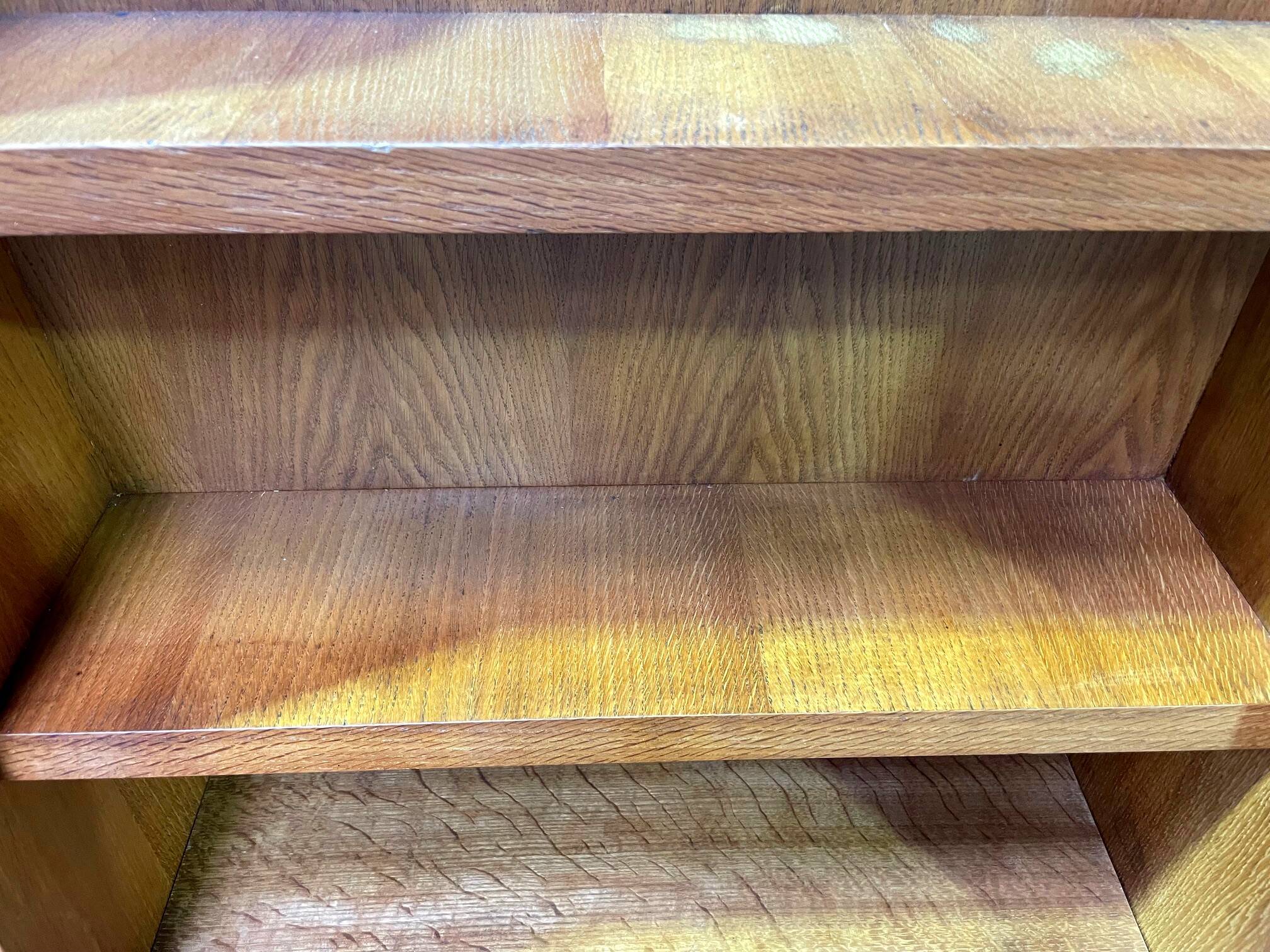 Vintage oak library designed in the 1950s.